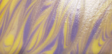 Purple and Yellow swirl (top of the soap up close)